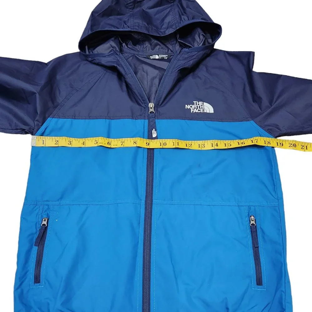 The North Face Boy Cyclone Hoodie Windbreaker Jacket Navy Blue Zipper